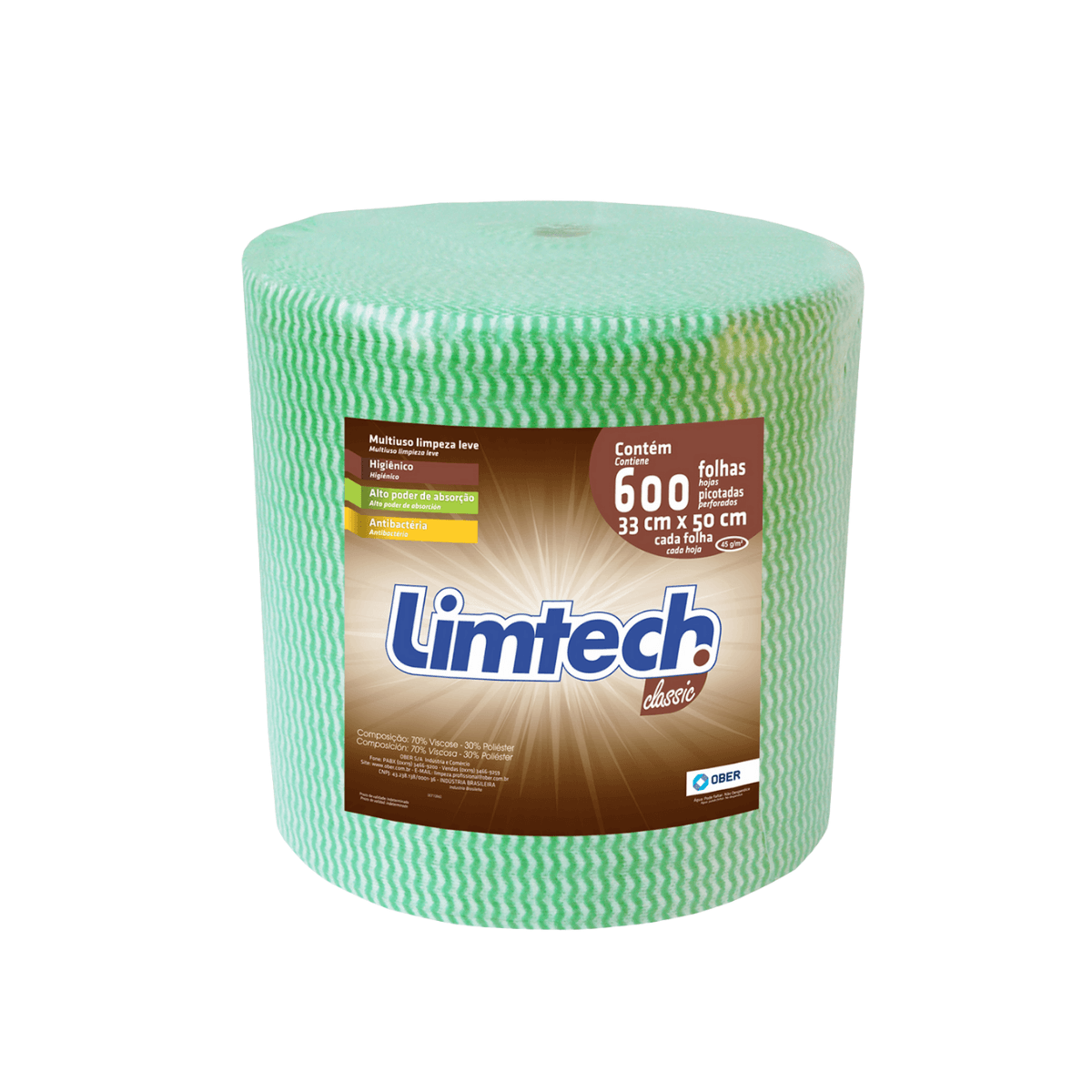 Pano Multiuso Verde 33cmx300m Limtech